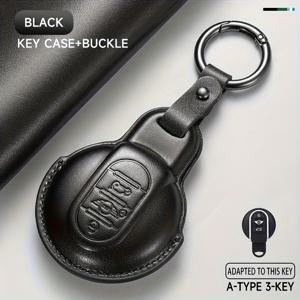 TEMU 미니 쿠퍼 S 컨트리맨 No.1 JCW 클럽맨 F56 F55 F54 F57 F60 PU 가죽 키홀더 자동차 리모컨 케이스 보호 커버