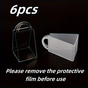 TEMU 6개 아크릴 선물 상자 세트 | 결혼식, 생일, 기념일, 크리스마스 & 발렌타인데이를 위한 다용도 파티 포장 – 튼튼한 디자인의 장식 공예품, 필수 휴가 쇼핑 액세서리