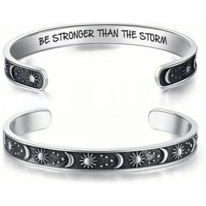 TEMU 1개 패션라이프 스테인리스 스틸 조절 가능한 팔찌 