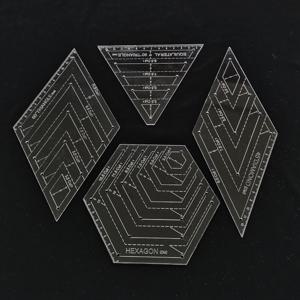 TEMU 4pcs 패치 워크 눈금자, 고급 투명 아크릴, 퀼트 재봉 척도, 천 절단 템플릿, DIY 재봉 도구