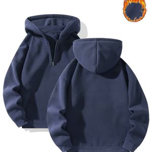 TEMU 코지 핑크 지퍼업 후드티 - 부드러운 폴리에스터, 긴 소매, 현대적인 디자인, 앞주머니 포함, 가을/겨울용