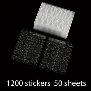 TEMU 1200개의 스티커 50장 젤리 글루 초박형 양면 젤 네일 스티커 초끈적한 네일 노란색 글루 네일 스티커 네일 스티커 방수 단단한 분리형|네일|젤네일|스티커