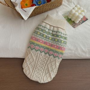 TEMU 겨울 & 가을 강아지 스웨터 - 소/중형 견종 재킷, 슬립온/풀오버 펫 코트, 포메라니안, 치와와, 시츄를 위한 따뜻하고 포근한 스웨터, 추운 날씨용 쉬운 착용 아웃도어 겨울 의류