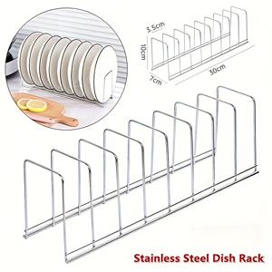 TEMU 1pc 현대 스테인레스 스틸 주방 접시 랙, 접시, 접시 및 식기용 공간 절약형 주최자, 가정 및 주방 액세서리