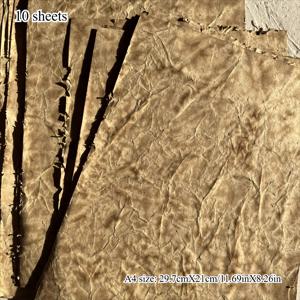 TEMU 10장의 A4 수제 주름 텍스처 커피 염색 종이 주물지 레트로 손계약 유적 옛날 헤드 에지 글쓰기 종이