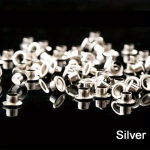 TEMU 100개 브라스 아이렛 그롬셋, 1.5-3.5mm, 가죽 공예용 금속 원형 아이링, 신발, 가방, 의류, 벨트, 모자 수리용