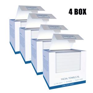TEMU 4박스 26*30cm 일회용 박스 타월, 린트 프리 페이셜 클렌징 타올, 부드럽고 연한 베이지색, 재사용 가능. , 메이크업 리무버, 얼굴 세정 및 케어가 적합. 40장/박스