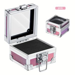 TEMU 네일 드릴 비트 보관함 휴대용 도구 상자 정사각형 정리 보관 선반 도구 상자 인서션 채널 디스플레이 랙