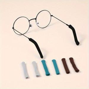 TEMU 8pcs 부드러운 안경 귀 쿠션 - 미끄럼 방지, 안경용 귀걸이 패드, 4가지 색상, 직물 재질, 일상 사용에 이상적, 안경 지원 | 다용도 귀걸이 패드 | 부드러운 직물 쿠션