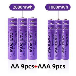 TEMU 고용량 1.2V AA/AAANi-MH 충전식 배터리 - /, 36V 안전한 디자인, 원격 제어, 장난감, 무선 장치용 튼튼한 보라색 및 검은색 케이스, 고용량 배터리, 현대적인 배터리, 튼튼한 케이스