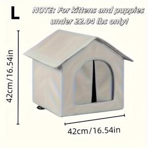 TEMU 3가지 사이즈 야외 방수 방한 고양이 집과 개집, 방풍 옥스포드 원단 고양이 개 비 쉼터, 단열 폼 층과 애완동물 매트 포함, 사계절 보호, 접이식 간편 조립, 겨울 비와 눈 보호에 완벽 - 편안한 소프트 침대, 지퍼 입구, 튼튼한 구조, 쉬운 청소, 길 고양이와 소형 동물에 적합, 고양이 쉼터, 겨울 야외 고양이 집, 대형 사계절 애완동물 쉼터
