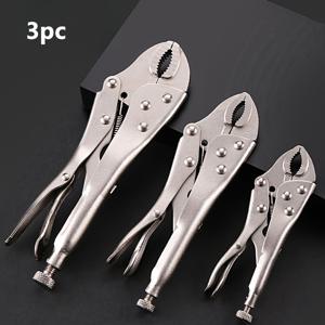 TEMU 3개 세트 헤비듀티 조절 가능한 퀵락 플라이어, 5/7/10인치, 다기능 노동 절약 조절 가능한 만능 플라이어 그립퍼, 조절 가능한 높이, 파이프 유지보수, 일상 가정용, 욕실 유지보수, 가구 분해 및 조립, 자동차 유지보수, 파이프 유지보수, 기계 유지보수에 적합