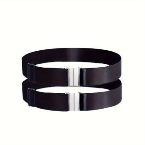 TEMU 1쌍 플러스 사이즈 여성용 조절 가능한 미끄럼 방지 허벅 벨트 하이탑 스타킹 - 금속 버클이 있는 탄력 있는 두꺼운 스트랩, 블랙/화이트/핑크, 섹시하고 기능성 서스펜더 벨트, 삭스