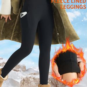 TEMU 여성용 하이웨이스트 운동 레깅스 - 미끄럼 방지, 신축성 좋은 요가 바지 (사이드 포켓 포함), 보온 겨울 런닝 바지 (헬스, , 캐주얼용) - 네이비 운동 바지, 웨어, 심리스 디자인, 튼튼한 구조, 피트니스 매니아