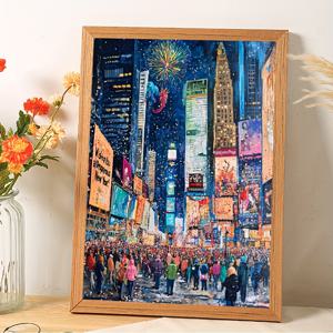 TEMU 1 뉴욕 시리즈 페인팅, 성인용 5D 페인팅 키트, 뉴욕, 아트 세트, 물 페인팅 아트, 원형 DIY 수제 프로젝트, 초보자 및 DIY 열혈 팬을 위한 적합, 장식 공예 벽화 페인팅, 가정용 벽 장식 선물, 프레임 없음, 침실, 거실, 가정 장식, 뉴욕 휴일 선물, 뉴욕 휴일 장식