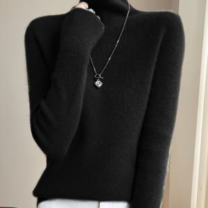 TEMU 여성용 겨울 따뜻한 하이넥 스웨터 - 슬림핏 복부 컨트롤 스트레치 스웨터 재킷 코트 스타일 칼라, 솔리드 컬러 우아한 풀오버 가을/겨울 레이어링 (캐주얼 & 포멀 웨어) - 손세탁/드라이클리닝 (무지 패턴)