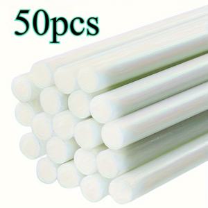 TEMU 정원용 지지대 50개 세트, 각 180cm 길이, 내구성 있는 이중층 유리섬유 제작, 부식 방지 및 소프트한 재질, 성장 시즌 연장을 위한 정원 케이지 지원에 적합