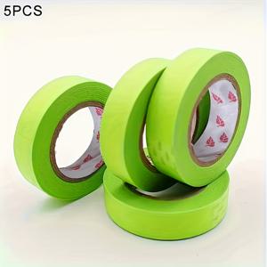 TEMU 5/10/15/20개 멀티서페이스 페인터 테이프 - 2cm x 65ft 녹색 고품질 마스크킹 테이프, 벽면, 플라스틱, 유리, 바닥용 잔여물 없는 제거 가능한 보호 테이프 - DIY 프로젝트, 홈 데코 & 공예에 이상적, 깔끔하게 쌓인 롤, 매끄러운 질감