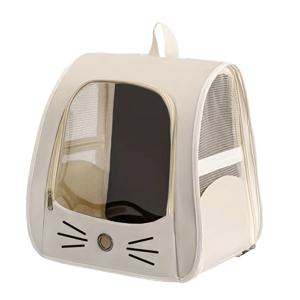 TEMU 대형 고양이와 강아지 백팩 캐리어 - 투명 통기성 펫 여행 가방, 환기 메쉬 디자인, 인체공학적 안전 지퍼 잠금, 항공 및 야외 사용, 여행 짐, 5kg 이하 고양이와 강아지에 적합