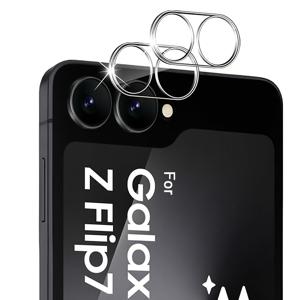 TEMU 삼성 플립 7 FE/플립7 FE [Z 폴드 7] 카메라 스크린 보호 필름, 강화 유리 렌즈 보호기 - 9H 경도, 2.5D 방지 스크래치 HD 투명 - 지문 및 버블 없음 (2개입)