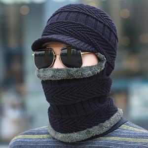 TEMU 1개 남성용 겨울 따뜻한 모자 및 스카프 세트, 기모 안감의 두꺼운 비니, 골지 디자인 및 부드러운 기모 안감, 스포티 스타일, 스키 및 추운 날씨 착용에 이상적, 스키 마스크, 통합 미튼, 겨울 모자 및 스카프 세트, 모자 스카프 및 장갑 세트, 모자 및 장갑 세트