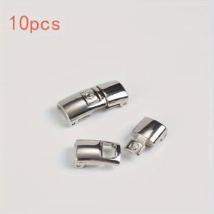 TEMU 10개 세련된 금속 빠른 해제 노-타이 신발끈 버클 - 편안한 착용을 위한 조절 가능한 핏의 쉬운 프레스온 버클 잠금장치 - 여성과 남성을 위한 번거로움 없는 신발끈 클립