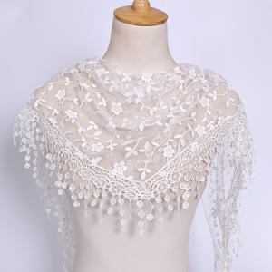 TEMU 1/4pcs 우아한 플로럴 레이스 홀로우 스탬프 삼각 스카프, 폴리에스테르 100% 통기성 염색 헤드스카프, 비신축성있는, 깃털 없음, 여성용, 댄스 파티, 나이트 아웃