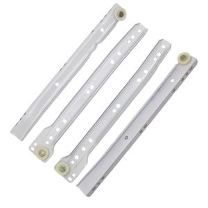 TEMU 4개 세트, 조용한 이중 섹션 서랍 트랙 슬라이더, 가구, 옷장 및 서랍 부드러운 롤링 캐비닛 트랙에 적합, 다양한 크기 제공, 튼튼한 냉연 강철, 설치 쉬움