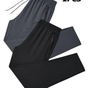 TEMU 2pcs 여성 하이웨이스트 운동 팬츠 - 퀵 드라이 스트레치 운동 레깅스, 지퍼 포켓, 단색 블랙 & 해군 파란색, 체육관, 러닝, 하이킹 & 댄스에 적합, 여름 액티브웨어, 하이웨이스트 레깅스, 하이킹 의류, 세련된 디자인, 퀵 드라이 소재|댄스복