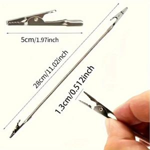 TEMU 5pcs 금속 조절 가능한 모기 코일 홀더 더블 헤드 코끼리 클립 조절 가능한 작은 볼륨 고온 방지 부드러운 표면 휴대하기 쉬움 실내 야외 캠핑 다양한 환경에 적합