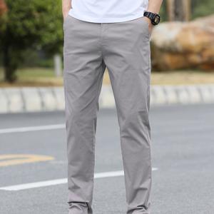 TEMU 남성용 한국 스타일 레그 바지 - 벨트 루프 & 커프 포켓이 있는 라이트 비즈니스 캐주얼 팬츠, 베이지/그레이 테일러드 핏 오피스, 휴가, 웨딩 게스트용 - 사계절 세탁 가능한 드레스 팬츠