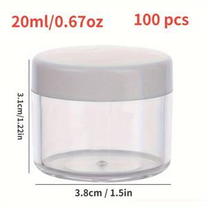 TEMU 36개/100개 플라스틱 용기 로션 자르 메이크업 샘플 컨테이너 - 아이섀도우, 립스틱, 크림, 바디버터, 파운데이션, 립밤 스크럽용, 독립 소매점 및 DIY 애호가를 위한 완벽한 선택