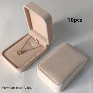 TEMU 10개 우아한 벨벳 주얼리 박스, 목걸이, 펜던트 및 팔찌를 위한 스타일리시 보관 및 디스플레이 케이스, 휴일, 기념일, 결혼식 선물 포장에 완벽함