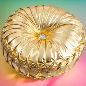 TEMU 1pc 라운드 노르딕 시퀸 휠 베개 커버 - 생동감 있는 파란색, 금색, 핑크색 및 은색 디자인 - 소파, 베이 창, 또는 홈 데코용으로 완벽 - 폴리에스터 소재, 모든 계절 사용, 홈 데코 베개 | 모던 데코 | 지퍼 커버