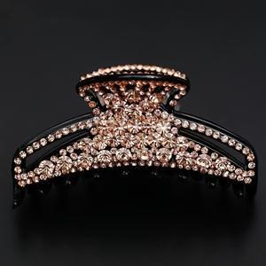 TEMU 여성용으로 멋진 대형 라인스톤 헤어 클로 클립, 패션적인 플라스틱 헤어 액세서리, 밝은 색상, 단일 개인 제품, 일상 사용 및 얼굴 세척에 이상적