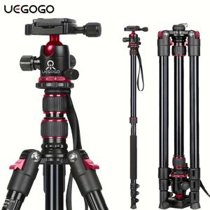 TEMU UEGOGO 프로페셔널 헤비듀티 76.8인치 카메라 삼각대 & 모노포드 - 5단 조절 높이, 팬/틸트 볼 헤드, 캐논/니콘 카메라, 쌍안경, 망원경 호환 가능 (삼각대/모노포드) 휴대용 케이스 포함