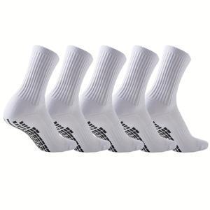 TEMU 남아 & 여아용 축구/축구 양말 5/10/20/50켤레, 미끄럼 방지 그립 뒤꿈치 & 발가락, 쿠션 운동 양말 농구, 스케이트보딩, 럭비용 - 내구성 있는 사계절용 (다양한 색상 옵션, 대량 팩) - 청소년용, 세탁기 사용 가능|축구화