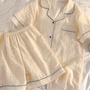 TEMU LLU 여름용 파자마 세트: 반팔 가디건 & 플라이트 쇼츠 루즈웨어, 여성용 플러스 사이즈 파자마 세트, 플리스 소재 잠옷, 편안한 수면복, 캐주얼 슬립웨어, 귀여운 홈웨어, 통기성 좋은 소재, 두피스 패션, 성인용 잠옷