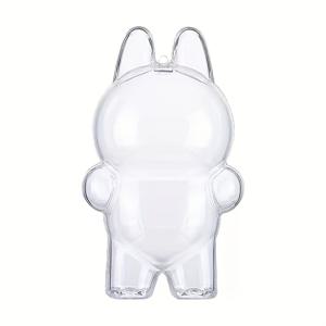 TEMU Labubu용 투명 보관함, 먼지 방지 몬스터 토이 디스플레이 케이스 3, 0 보호 쉘 하이 에너지 어드 시리즈 플러시 장난감 전시 커버 (인형 미포함) 단일 쉘