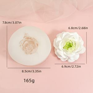 TEMU 아로마테라피 비누, 레진, DIY 공예용 3D 실리콘 장미 몰드 – 핑크와 화이트 플로럴 디자인, 수제 창작물 및 홈 데코에 완벽함