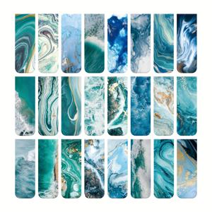 TEMU 학생을 위한 창의적인 자석 북마크 24개 세트, 다양한 책을 읽는 데 사용하는 자석 페이지 마커, 해양 테마, 2.3 x 0.8인치