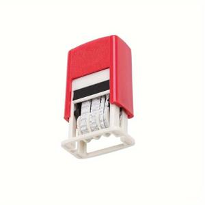 TEMU 혁신적인 조절 가능한 숫자 날짜 스탬프, 지속 가능하고 휴대용 자동 날짜 도장 기능과 고무 잉크 흐름 특징 - 내구성 있는 PP 소재로 제작된 일상 사무실 사용