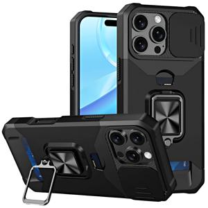 TEMU 내구성이 뛰어나고 튼튼한 헤비듀티 폰 케이스, 아이폰 16 15 14 11 프로 XS 맥스 미니에 적합한 충격 방지 하드 폰 케이스, 금속 브래킷 및 카드 슬롯 포함, 야외 작업 및 탐험에 적합