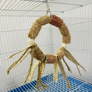 TEMU 컬러풀 앵무새 씹기 장난감 – 인조 옥 밀렛 스틱, 호리병자루, 나무 비즈 태슬 장식 포함 – 새장용 매달린 등반 스윙으로 앵무새를 즐겁게 하고 풍요롭게