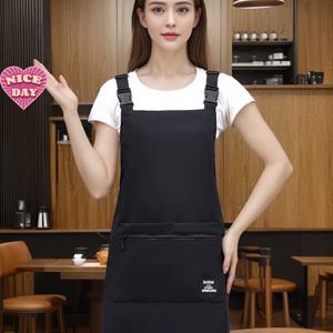 TEMU 패셔너블하고 우아한 조절 가능한 캔버스 앞치마, 단추식 잠금장치와 더블레이어 수납공간 | 주방용·호텔용으로 내구성과 관리가 쉬운 원단|꽃집·정원사·밀크티점·베이킹·바비큐·네일살롱을 위한 유니폼, 빈티지 여성 앞치마, 전문적인 작업복, 고품질의 튼튼한 소재로 제작된 사계절형