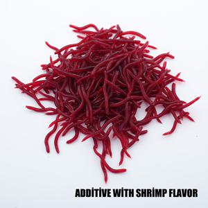 TEMU 200개 부드러운 낚시 미끼, 리얼리스틱 레드 웜 미끼, 향기로운 지렁이 미끼, 민물 및 바닷물 낚시에 적합, 담수용 루어,오래 지속되는 소재,부드러운 플라스틱 루어,지렁이 미끼,향기로운 벌레,베스 낚시