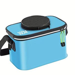 TEMU 접이식 고품질 EVA 낚시 버킷 - 야외 캠핑 및 사냥용 다기능 휴대용 접이식 미노우 버킷 생선 라이브 베이트 컨테이너