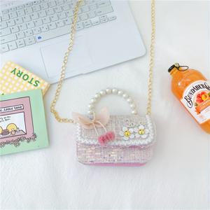 TEMU 여성용 경량 미니 캔디 백, 인조 진주 & 시퀸 보우클로 - 분리 가능한 스트랩, 자석 잠금, 파스텔 핑크/레드/블루/그린 - 귀여운 다용도 크로스바디, 직장, 일상 외출, 귀여운 가방, 액세서리, 재미있는 디자인, 내구성 있는 구조