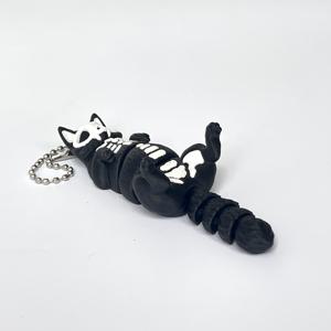 TEMU 3D 프린트 조인트 뼈 고양이, 뼈 개, 해골 고양이, 해골 개 매달린 장식, 휴일 선물, 홈 데코