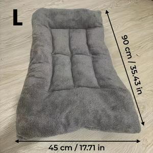 TEMU 2025 업그레이드된 초대형 플러시 강아지 소파 침대 - 두꺼운 울트라소프트 폴리에스터 펫 매트, 헤드레스트 및 높은 가장자리, 귀여운 직사각형 디자인, 소형/중형/대형견용, 내구성 있는 편안한 개 소파, 모든 견종에 적합, 애완동물 편안함 액세서리, 3가지 사이즈로 제공